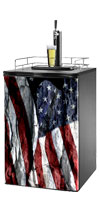 US Rock Flag 1 Kegerator / Mini Fridge Wrap