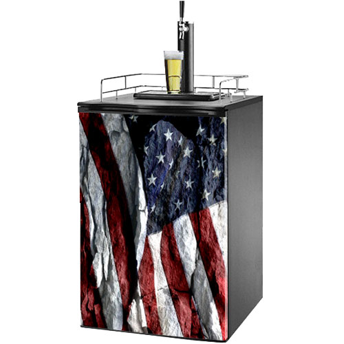 US Rock Flag 1 Kegerator / Mini Fridge Wrap