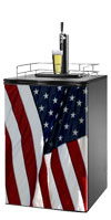 US Flag 1 Kegerator / Mini Fridge Wrap