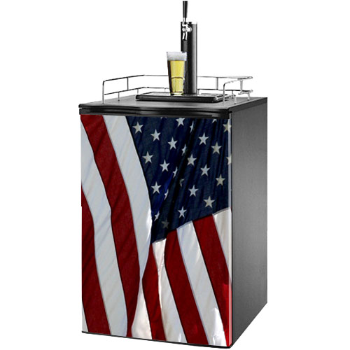 US Flag 1 Kegerator / Mini Fridge Wrap