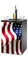 US Flag 2 Kegerator / Mini Fridge Wrap