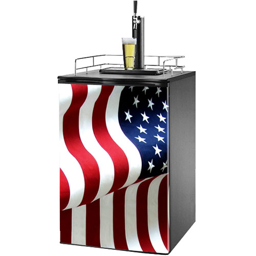 US Flag 2 Kegerator / Mini Fridge Wrap