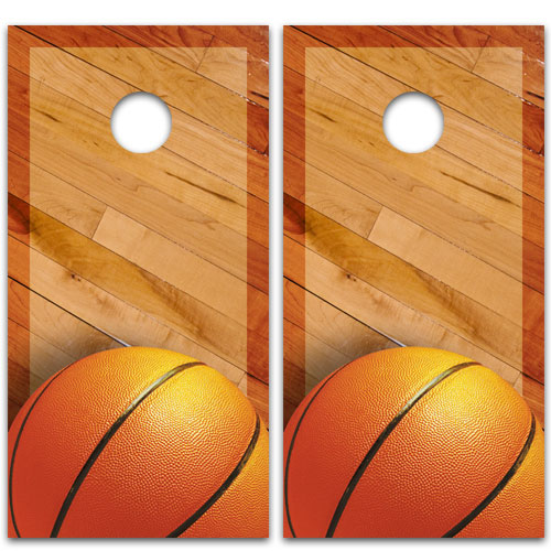 Basketball 2 Cornhole Board Wrap
