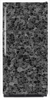 Black Cobble Stone Refrigerator Wrap