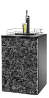 Black Cobble Stone Kegerator / Mini Fridge Wrap