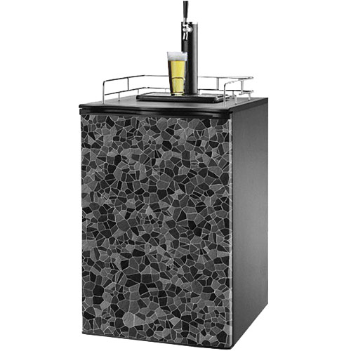 Black Cobble Stone Kegerator / Mini Fridge Wrap