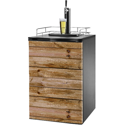 Cedar Planks Kegerator / Mini Fridge Wrap