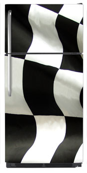 Checkered Flag Refrigerator Wrap
