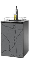 Cracked Concrete Kegerator / Mini Fridge Wrap