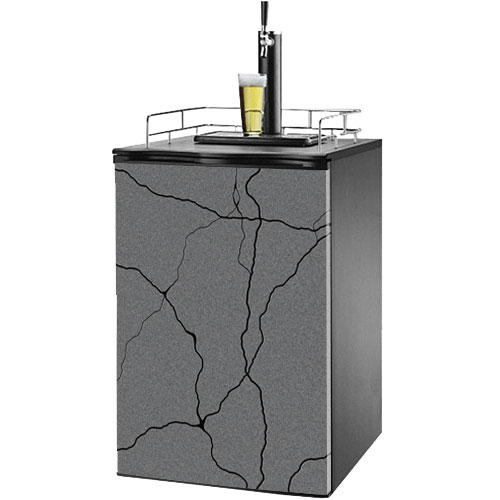 Cracked Concrete Kegerator / Mini Fridge Wrap