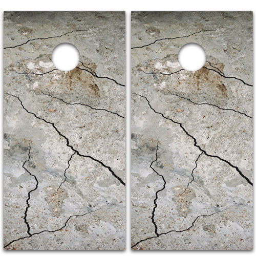 Cracked Concrete 3 Cornhole Board Wrap