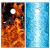 Fire & Ice Cornhole Board Wrap