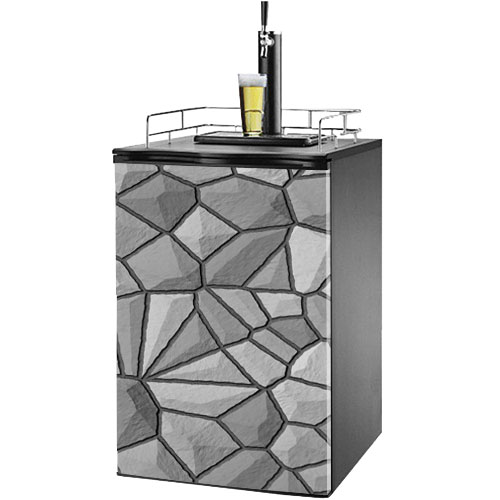 Gray Stone Kegerator / Mini Fridge Wrap