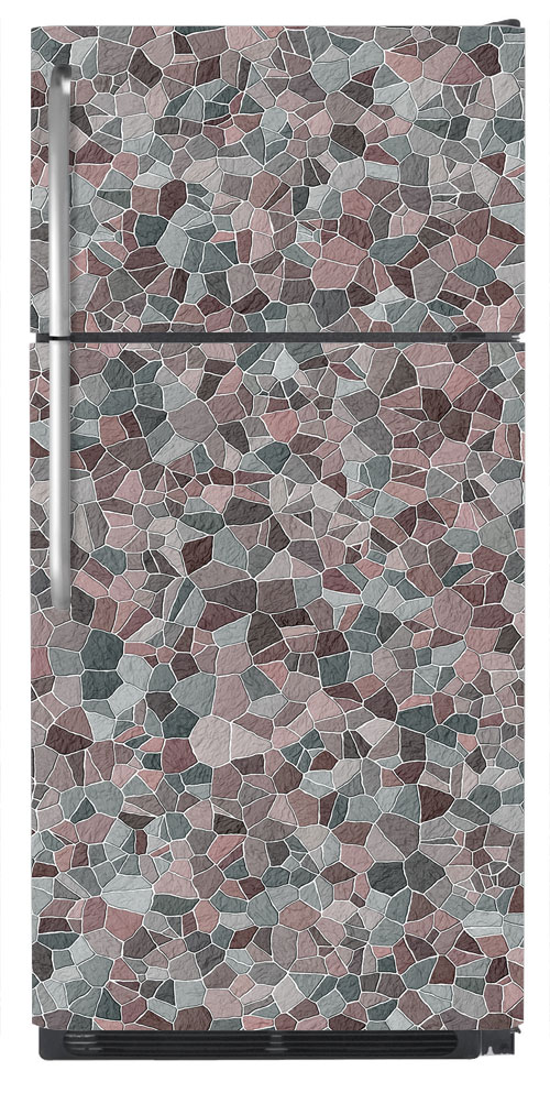 Multicolor Cobble Stone Refrigerator Wrap