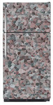 Multicolor Cobble Stone Refrigerator Wrap