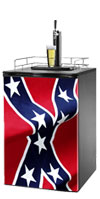 Rebel Flag Kegerator / Mini Fridge Wrap