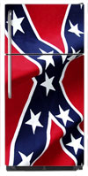 Rebel Flag Refrigerator Wrap