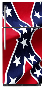 Rebel Flag Refrigerator Wrap