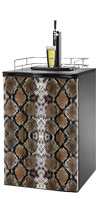 Snake Skin Print Kegerator / Mini Fridge Wrap