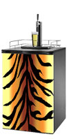 Tiger Print Kegerator / Mini Fridge Wrap