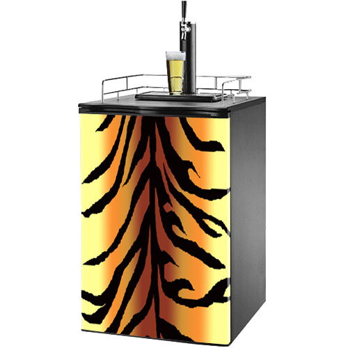 Tiger Print Kegerator / Mini Fridge Wrap