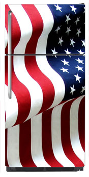 US Flag 2 Refrigerator Wrap