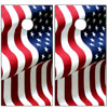 US Flag 2 Cornhole Board Wrap