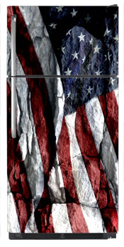 US Rock Flag 1 Refrigerator Wrap