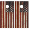 US Wood Flag Cornhole Board Wrap