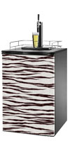 White Tiger Print Kegerator / Mini Fridge Wrap