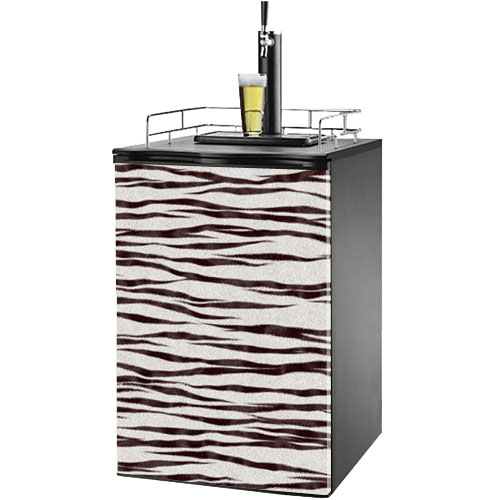 White Tiger Print Kegerator / Mini Fridge Wrap